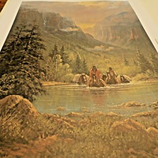 Vintage 1984 G.  Harvey The American Way Litho Print Limited Edition Signed W