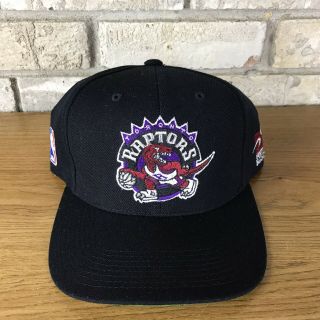 Rare Vintage Toronto Raptors Sports Specialties Plain Logo Snapback Hat Cap Vtg