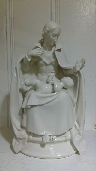 Large Hutschenreuther Porcelain Statue Mother And Child