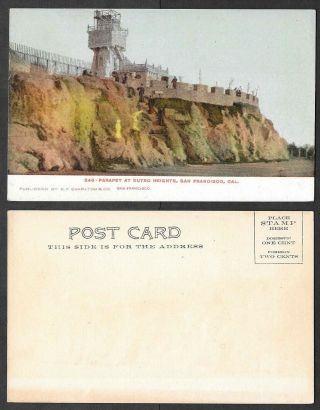 Old California Postcard - San Francisco - Parapet At Sutro Heights
