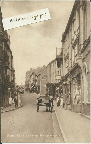 Vintage Postcard Of Beaufort Street,  Brynmawr,  Breconshire