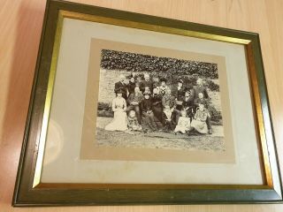 Antique Victorian Framed Family Photograph,  Vgc,  15 X 12 "