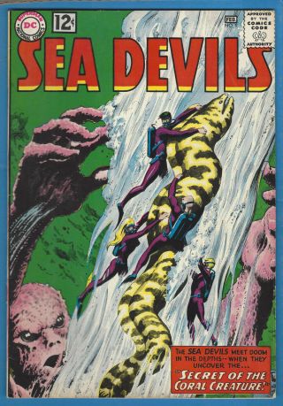 Sea Devils 9 Very Fine 1963 Dc Russ Heath Silver Age Grey Tone Cover