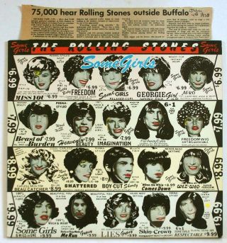 The Rolling Stones Some Girls 1978 Us Lp Withdrawn Cover Marilyn Lucy