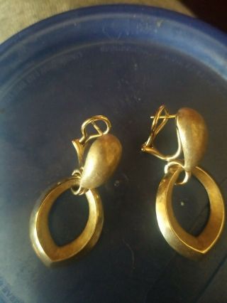 Vintage 14k Gold Pierced Earrings