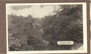 Vintage Postcard Old Stone Bridge Durham Catskill Mountains,  York