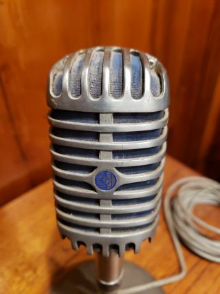 Vintage RARE 1960 ' s DuKane 7A65 Cardoid /Shure Brothers microphone w/cable 4