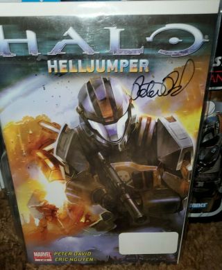 Marvel Comics Halo Helljumper 1 Signed By Peter David Rare Nm Xbox Variant