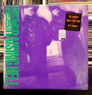 Run Dmc - Raising Hell - 1986 Vinyl Lp Album In Shrink W Hype Sticker