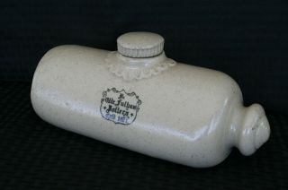 Antique 1900s Ye Olde Fulham Pottery Boots Stoneware Foot Bed Warmer Bottle