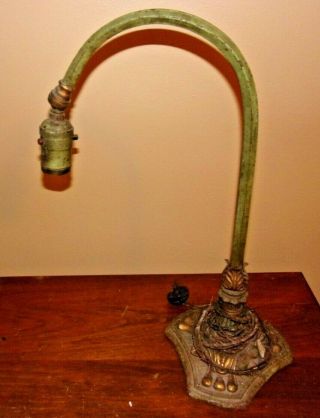 Vintage Goose Neck Table Lamp Antique Desk Light Lb&d Co.  York Fmc?