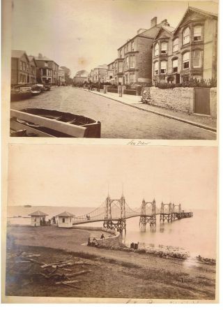 3 Mounted Photographs - Seaview,  Pier & Town & St Helens Isle Of Wight