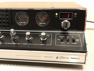 Vintage Cobra 142 GTL SSB/AM CB Radio Base Station 40 Channel w/ Microphone 3
