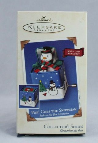Hallmark Keepsake Ornament Pop Goes The Snowman 2003 Jack In The Box Series