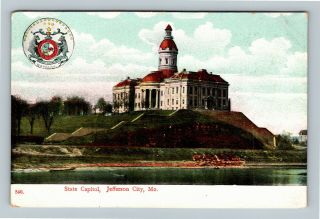 Jefferson City Mo,  State Capitol,  Missouri Vintage Postcard