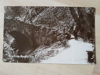 Old Stone Bidge,  Shanklin Chine 1908.  Vintage Real Photo Postcard