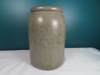 Antique - Salt Glazed Gray Stoneware - Canning / Storage Crock