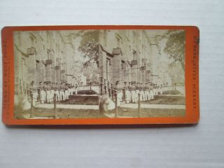 (1) Late 1800s Early 1900s Stereoview,  Cadet Barrack,  Views At West Point