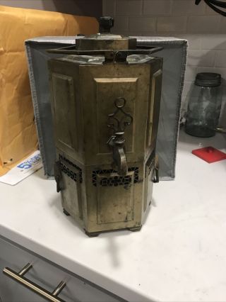 Vintage Antique Brass Asian Samovar Water Tea Dispenser 12 " Tall Unique