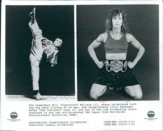 Press Photo Bill Superfoot Wallace Kathy Punisher Long Kickboxing Stars