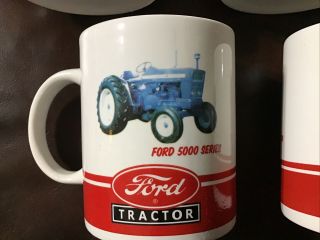 Farmer Mug Coffee Cup Set of 4 FORD TRACTORS 5000 & 7000 SERIES,  9600 & 8730 2