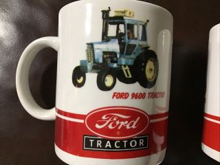 Farmer Mug Coffee Cup Set of 4 FORD TRACTORS 5000 & 7000 SERIES,  9600 & 8730 3