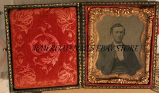 Civil War Era? James Moore Hillsboro Ohio Tintype Photo In Case Genealogy