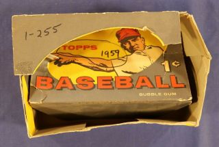 1959 Topps Vintage Baseball Card Wax Pack Empty Display Box (1 Cent/120 Ct)