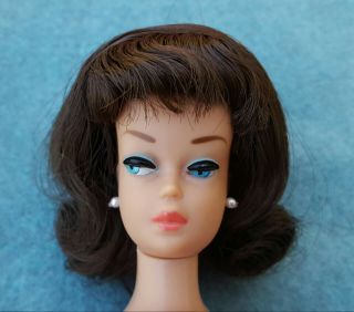 Vintage Barbie American Girl Side Part Brunette Wig In 2