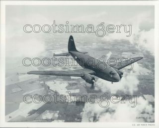 Curtiss C - 46 Plane In Flight Us Air Force Photo Press Photo