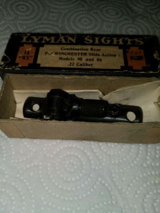 A1 Lyman Ws Tang Sight For Winchester 1890 & 1906 W.  Screws Peep