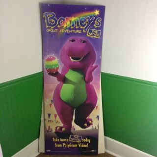 Vtg Barney’s Great Adventure Movie Standee Video Store Dinosaur 1998 Polygram