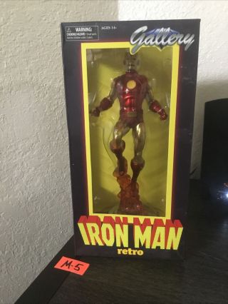 Diamond Select Marvel Comic Gallery Retro Iron Man Figure Pvc Statue Diorama