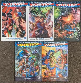 Justice League Volume 1,  2,  3,  4,  5 Dc Universe Rebirth Tpb Tp Sc