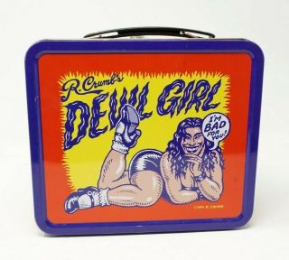 R.  Crumb Devil Girl Lunchbox,  Near,  Vintage Collectible Kitchen Sink Press
