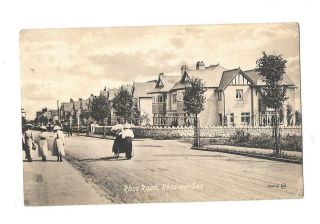 Rhos On Sea - Rhos Road - Fashion - Old 1914 Postmark Postcard - Denbighshire