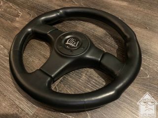 Ifra 350mm Black Leather Steering Wheel Jdm Nardi Momo Vintage