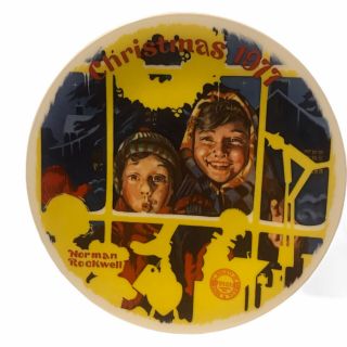 Vintage Norman Rockwell Collector Plate The Toy Shop Window Christmas 1977