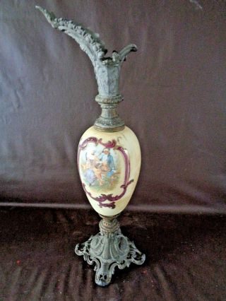 Hand Painted Antique Victorian Style Ewer