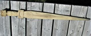 Vintage Carved Sword Fish Bill Sword With Name " Shony " On It
