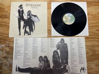Fleetwood Mac Rumors Lp,  Poster Insert (1977) Orig Warner Bros Bsk 3010 Vg,