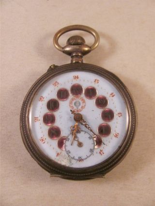 Antique Vintage Early G&c.  800 Silver Case Pocket Watch Horoscope Cmg No 15