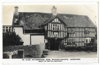 Herefordshire Ye Olde Rhydspence Inne Whitney On Wye Rp Vintage Postcard 3.  11