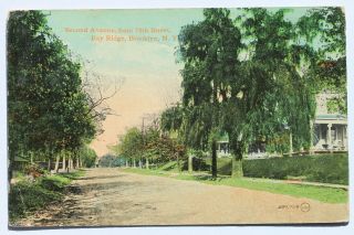 Old Postcard Second Avenue,  From 78th Street,  Bay Ridge,  Brooklyn,  N.  Y.  1912