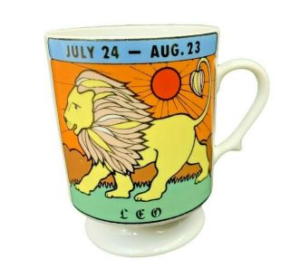 Vintage Leo July 24 - August 23 Coffee Mug - Japan - 3.  75 " Tall - Astrology