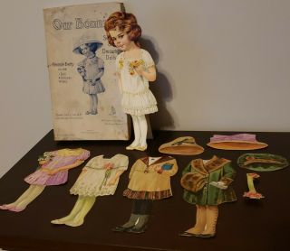 Victorian Raphael Tuck Our Bonnie 66 Dressing Paper Doll Set Antique