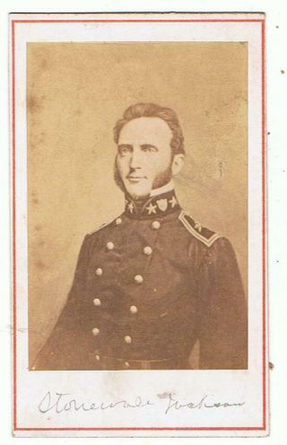 Cdv - Stonewall Jackson,  Confederate General In U.  S Civil War By A M Bailey