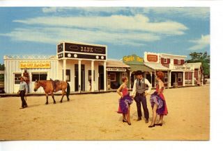 Main Street - Frontier Town Amusement Park - Ocean City - Maryland - Vintage Postcard