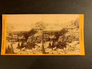 Alfred Hart Stereoview Central Pacific Railroad Ca View Of Donner Lake