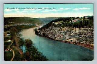 Lexington Ky,  Kentucky River From High Bridge,  Vintage Kentucky Postcard